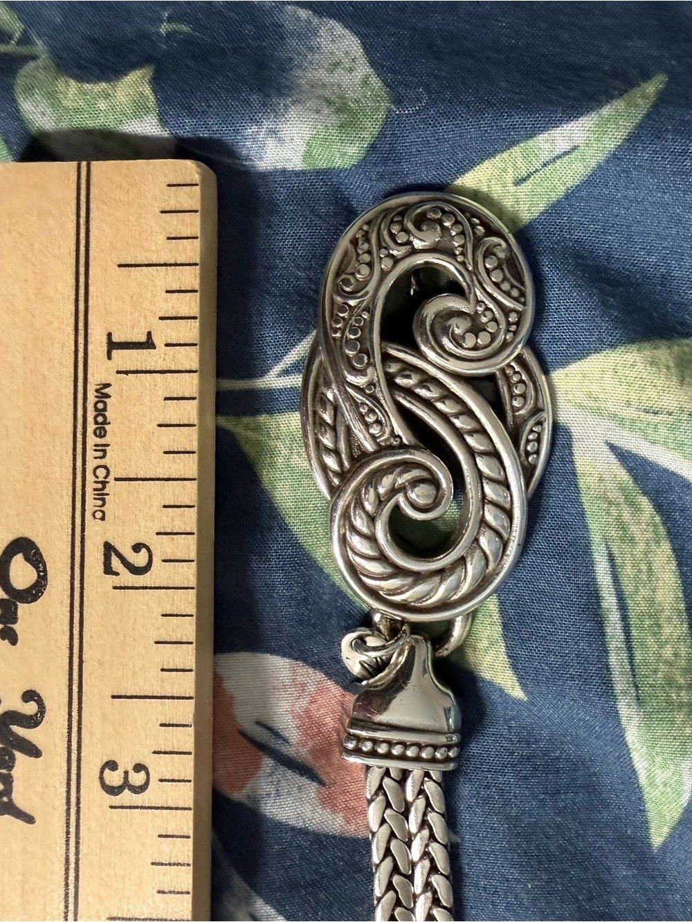 Brighton Vintage Silver Braided Metal Statement Belt - Picture 3 of 5